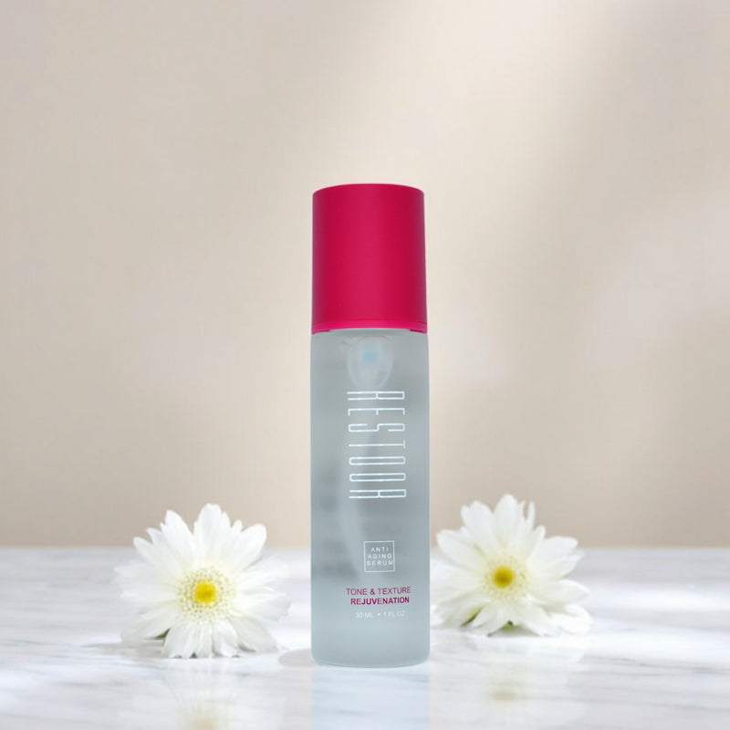 Tone And Texture Peptide Serum with Hyaluronic Acid - Restoor Skin Essentials - Quality Anti Aging Serums